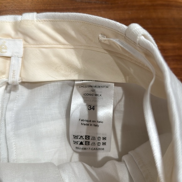 Chloe Linen Linen tapered Trouser Pants White Size FR34 - Picture 6 of 15